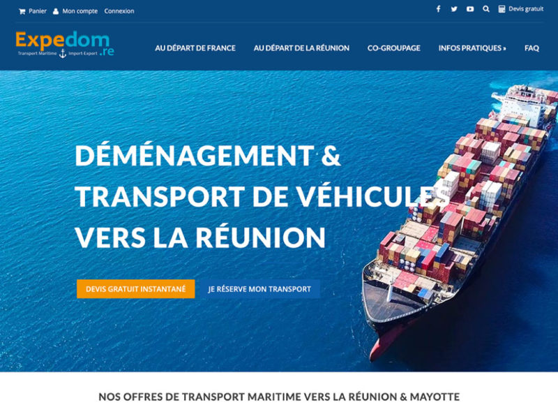 Creation Site Web Ecommerce Transport Maritime