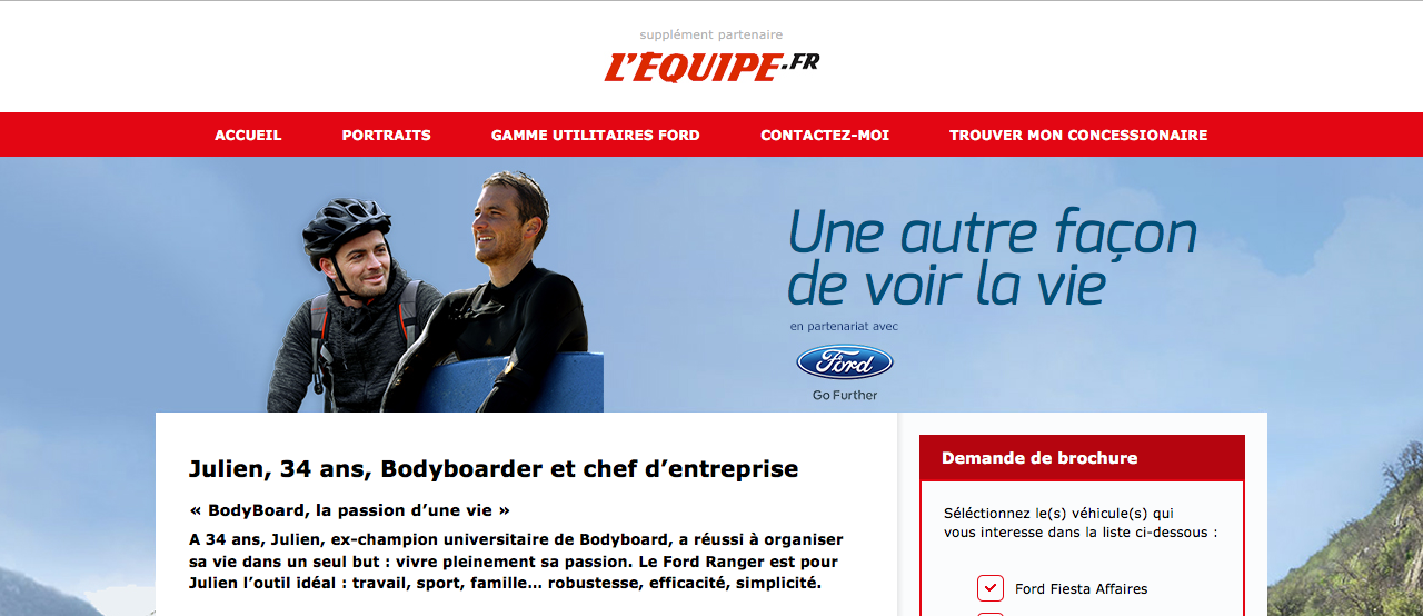 marketing brand content ford l equipe