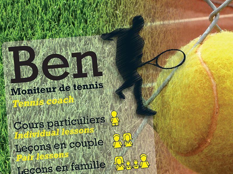 publicite professeur tennis